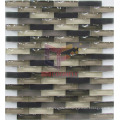 Dark Brown Curve Crystal Mosaic Tile (CFG14)